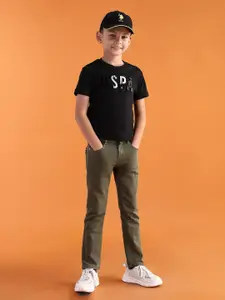 U.S. Polo Assn. Kids Boys Slim Fit Mid-Rise Stretchable Jeans