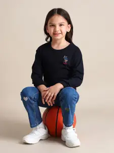 U.S. Polo Assn. Kids Cotton Front Twist Pure Cotton Top