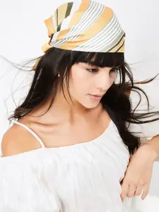 max Women Striped Satin Scarf