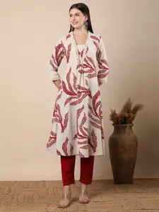 FASHOR Women Ethnic Motifs Embroidered Thread Work Kurta