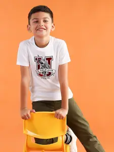 U.S. Polo Assn. Kids Brand Logo Printed Pure Cotton T-shirt