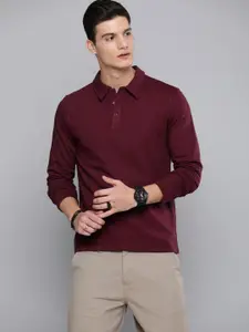 Moda Rapido Men Solid Polo Collar Cotton T-shirt