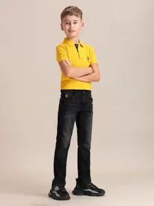U.S. Polo Assn. Kids Boys Slim Fit Light Fade Stretchable Jeans