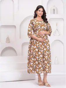 Nayo Women Floral Print Maternity Dress