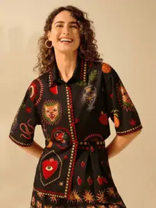 CORSICA Women Comfort Floral Printed Casual Shirt