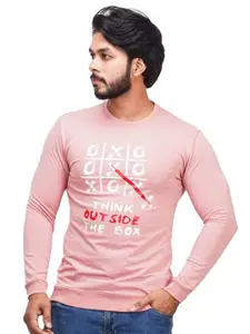 SANDCLOCK Men Typography Printed Sweatshirt