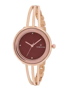 Daniel Klein Women Brass Dial & Stainless Steel Straps Analogue Watch DK.1.14290-5