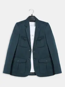 CHARCHIT Boys Notched Lapel Blazer With T-Shirt