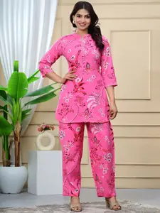 GURMEET FASHION Printed Top & Trousers Co-Ords