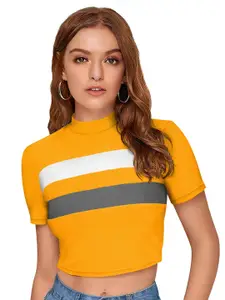 Fashion Care Fashion Striped Regular Crop Top