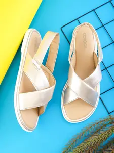 CORSICA Women Striped Open Toe Flats