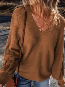 StyleCast Women V-Neck Pullover Sweaters