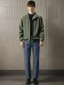 StyleCast x Revolte Men Mock Collar Solid Casual Tailored Jacket