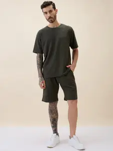 Status Quo Round Neck T-shirt With Shorts Co-Ords