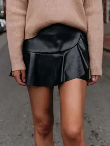 StyleCast Women Gathered Detail Mini A-Line Skirt