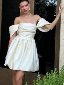 StyleCast Off-Shoulder Fit & Flare Dress