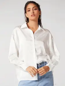 StyleCast Women  Solid Opaque Casual Shirt