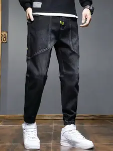 StyleCast Men Black Mid-Rise Jogger Light Fade Jeans