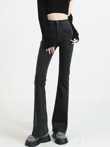 StyleCast Women Black Mom Fit Clean Look Jeans