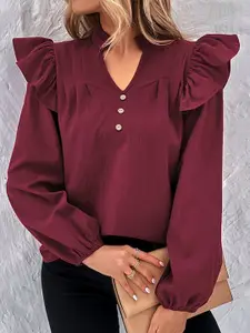 StyleCast Solid V-Neck Top