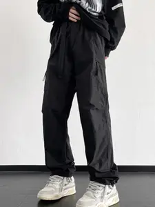 StyleCast x Revolte Men Straight Fit Pleated Cargos Trousers