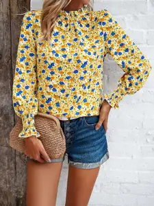 StyleCast Women Floral Printed High Neck Top