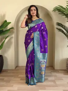 Anouk Woven Design Zari Silk Blend Banarasi Saree