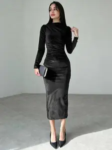 StyleCast Black Sheath Midi Dress