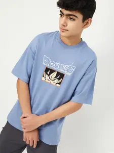 max Boys Dragon Ball Z Graphic Printed Round Neck Oversized Cotton T-shirt