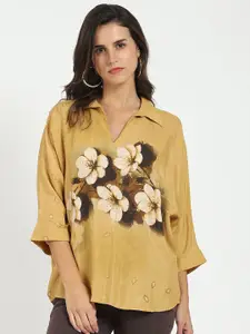 Global Republic Floral Print Blouson Top