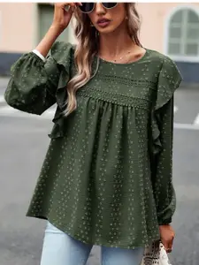 StyleCast Women Solid Round Neck Top