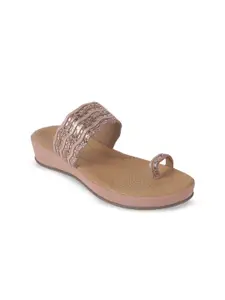 Mochi Women Comfort Sandals with Laser Cuts