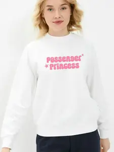 StyleCast x Revolte Women Typography Printed Cotton Top Pullover