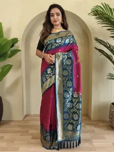Anouk Woven Design Banarasi Saree With Unstitched Blouse Piece