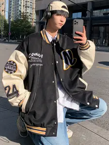 StyleCast Men Typography Regular Bomber Jacket