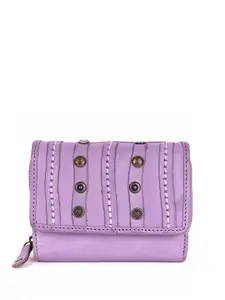 KOMPANERO Women Leather Three Fold Wallet