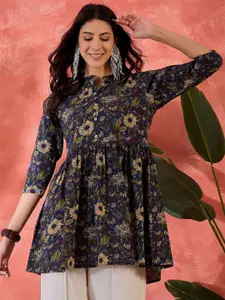 Sangria Women Floral Printed Pure Cotton Top