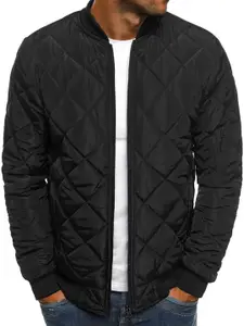 StyleCast x Revolte Men Mandarin Collar Padded Jacket