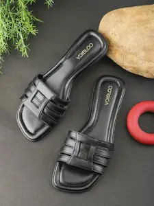 CORSICA Women Striped Open Toe Flats