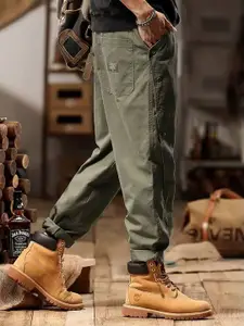 StyleCast x Revolte Men Solid Chinos Trousers