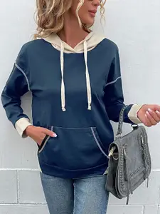 StyleCast Women Solid Hooded Pockets Sweatshirt