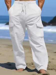 StyleCast x Revolte Men Mid-Rise Regular Fit Cargos Trousers