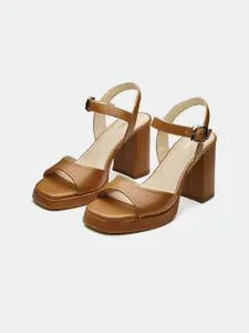 Oroh Women Leather Platform Heel Sandals