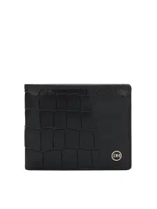 Da Milano Men Textured Leather Two Fold Wallet