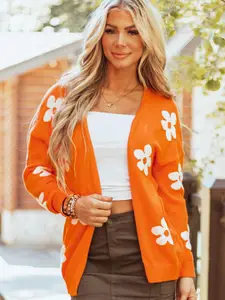 StyleCast Women Floral Printed Longline Sweaters