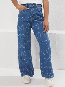 Trendyol Girls Regular Fit Mid-Rise Low Distress Jeans