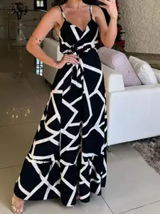 StyleCast Printed Wrap Maxi Dress