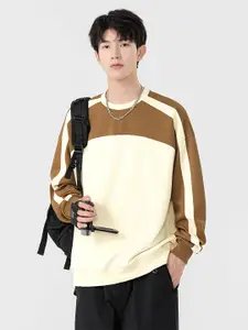 StyleCast x Revolte Men Colourblocked Round Neck Sweatshirt