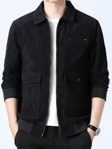 StyleCast x Revolte Men Black Solid Casual Windcheater Jacket