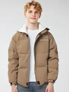 StyleCast x Revolte Men Mock Collar Solid Casual Padded Jacket
